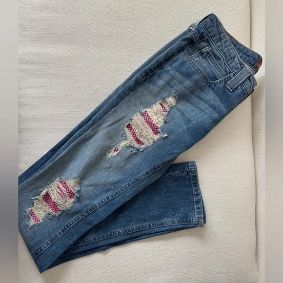 Frankie B. Blue Jeans with Distressed Details - Picture 8 of 11